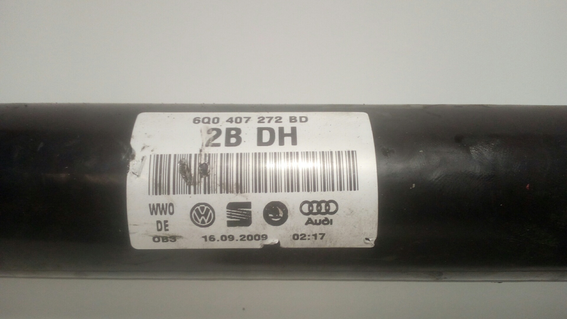 VOLKSWAGEN Fabia 6Y (1999-2007) Front Right Driveshaft 6Q0407272BD 18369164