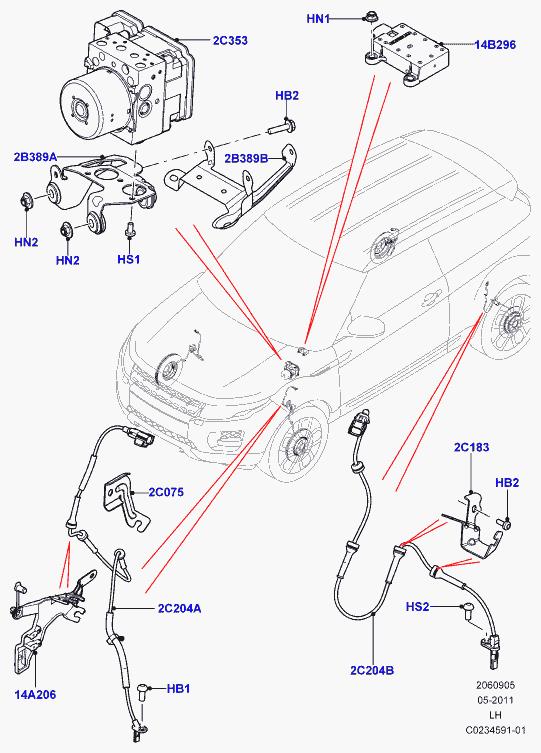 LAND ROVER Range Rover Evoque L538 (1 gen) (2011-2020) ABS pump LR032534 22610806