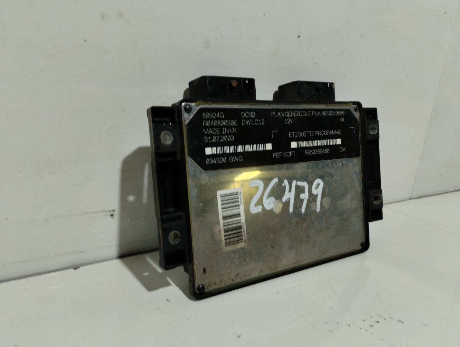 PEUGEOT 206 1 generation (1998-2009) Блок керування двигуном ECU 9650359580 25963196