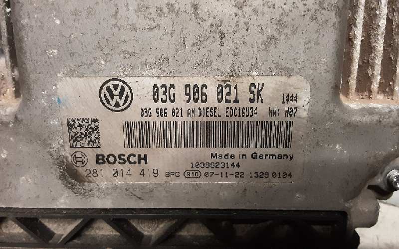 SEAT Toledo 3 generation (2004-2010) Moottorin ohjausyksikkö ECU 03G906021SK 18365587