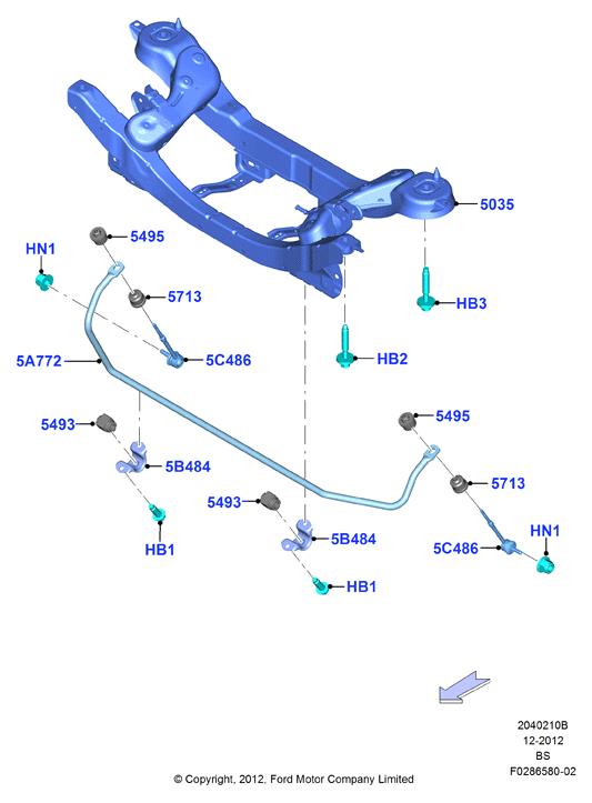 FORD Kuga 2 generation (2013-2020) Galinis tiltas 1820611 22588219