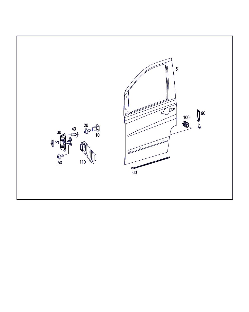 MERCEDES-BENZ Vito W639 (2003-2015) Vänster främre dörr A6397201005 23499819