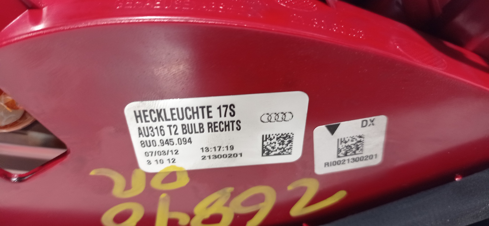 AUDI Q3 8U (2011-2020) Baglygte højre baglygte 8U0945094 23652314