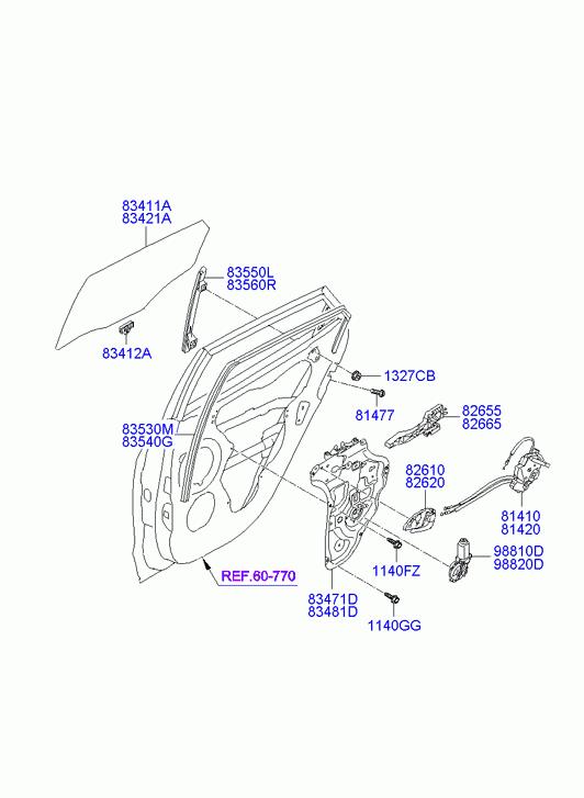 HYUNDAI Tucson 3 generation (2015-2021) Rear Right Door Lock 814202Y010 21754517