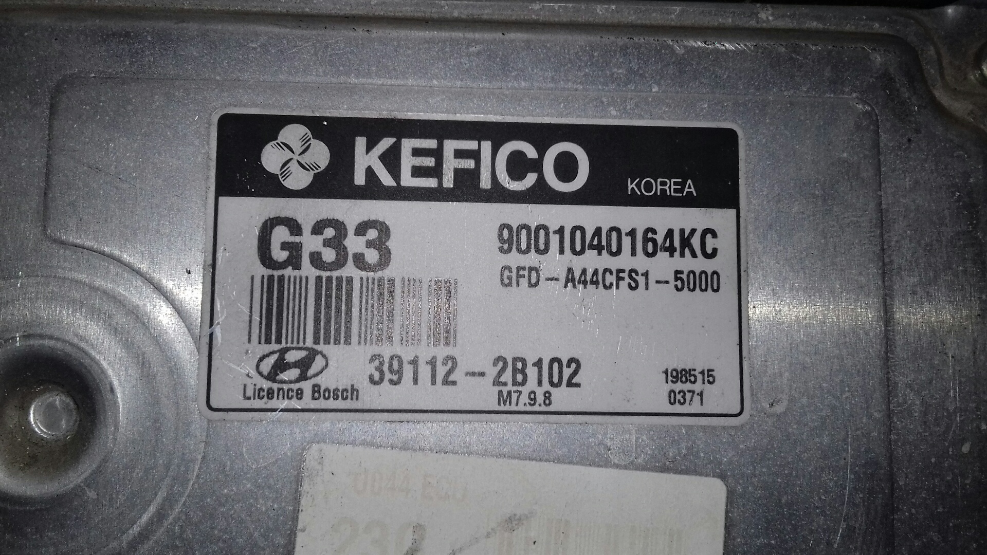 HYUNDAI i30 FD (1 generation) (2007-2012) Engine Control Unit ECU 9001040164KC 22933059