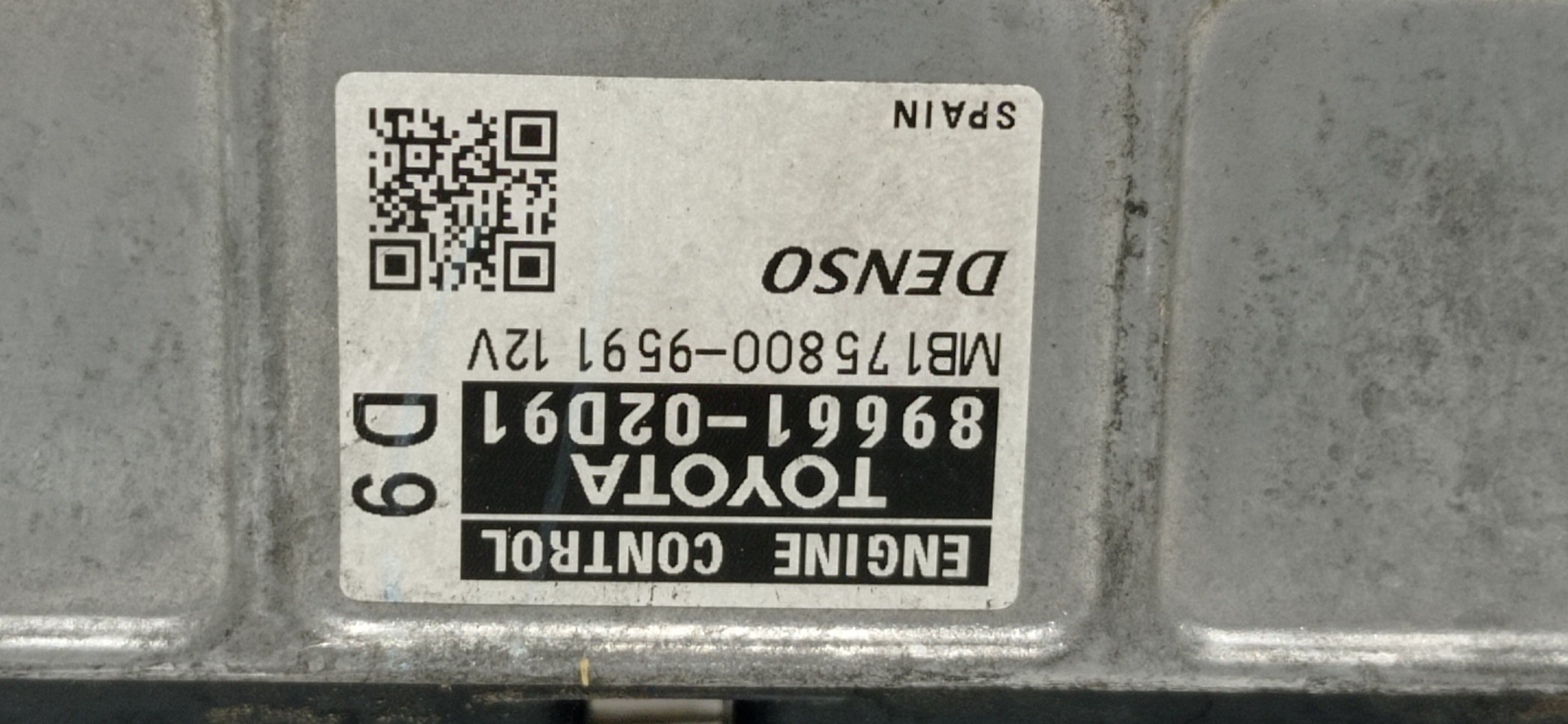 TOYOTA Auris 1 generation (2006-2012) Calculateur d'unité de commande du moteur 8966102D91 25221751