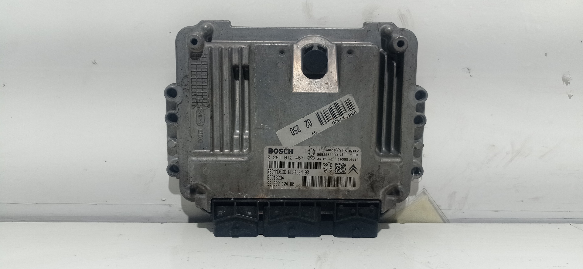 DODGE 207 1 generation (2006-2009) Motorkontrollenhet ECU 9662212480 20946690