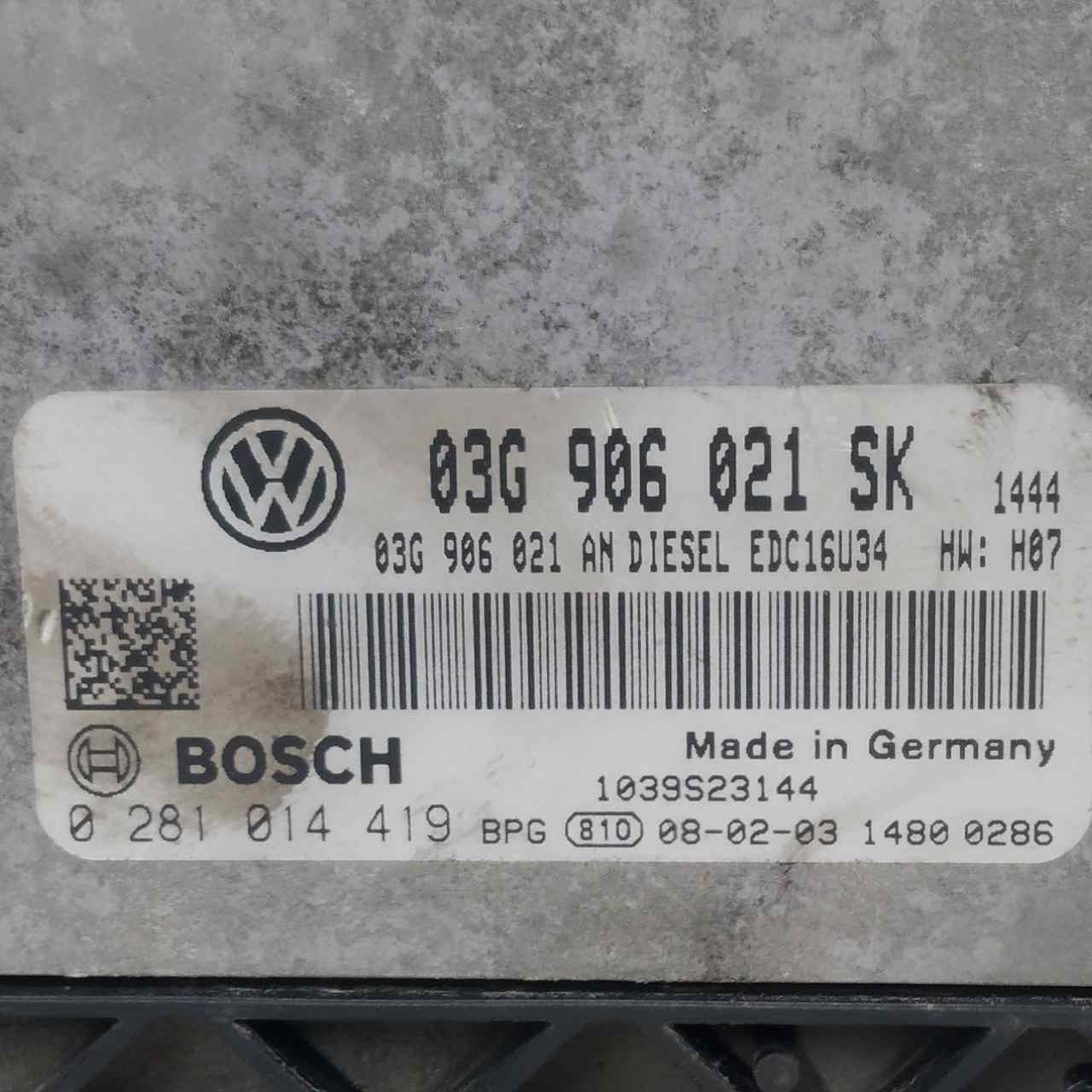 OPEL Combo D (2011-2020) Moottorin ohjausyksikkö ECU 03G906021SK 25696625