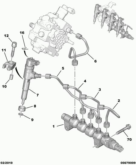 MASERATI 207 1 generation (2006-2009) Топливная рейка 1570G2 22757800