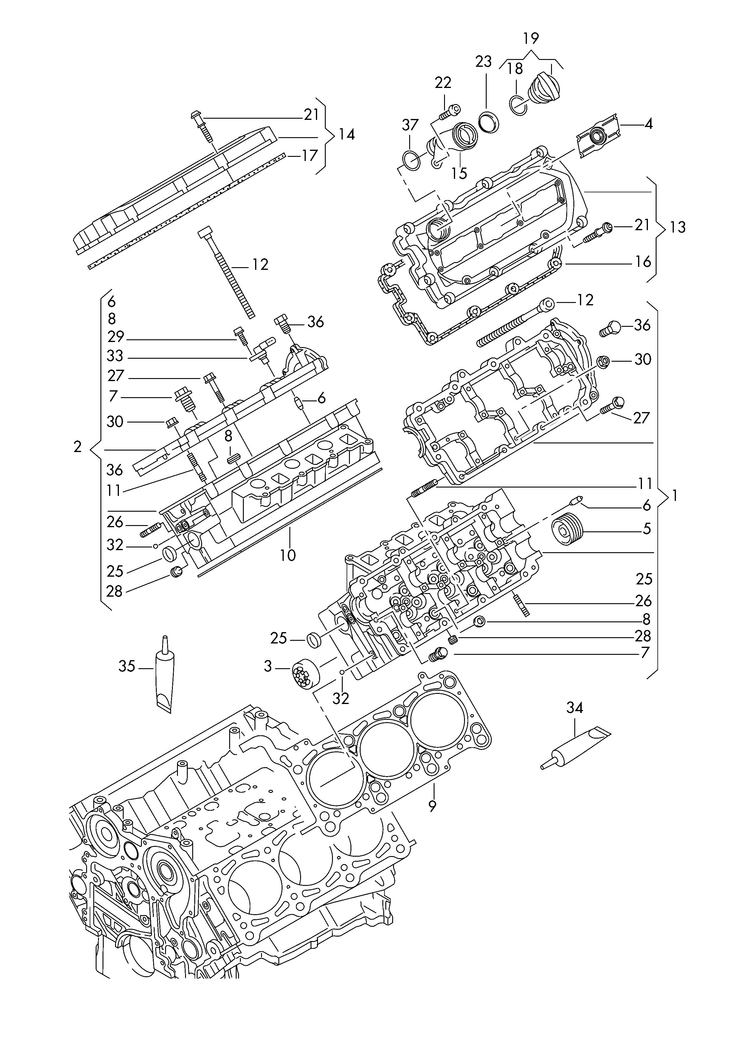 AUDI A4 B6/8E (2000-2005) Голова двигателя 059103064CM 22755352