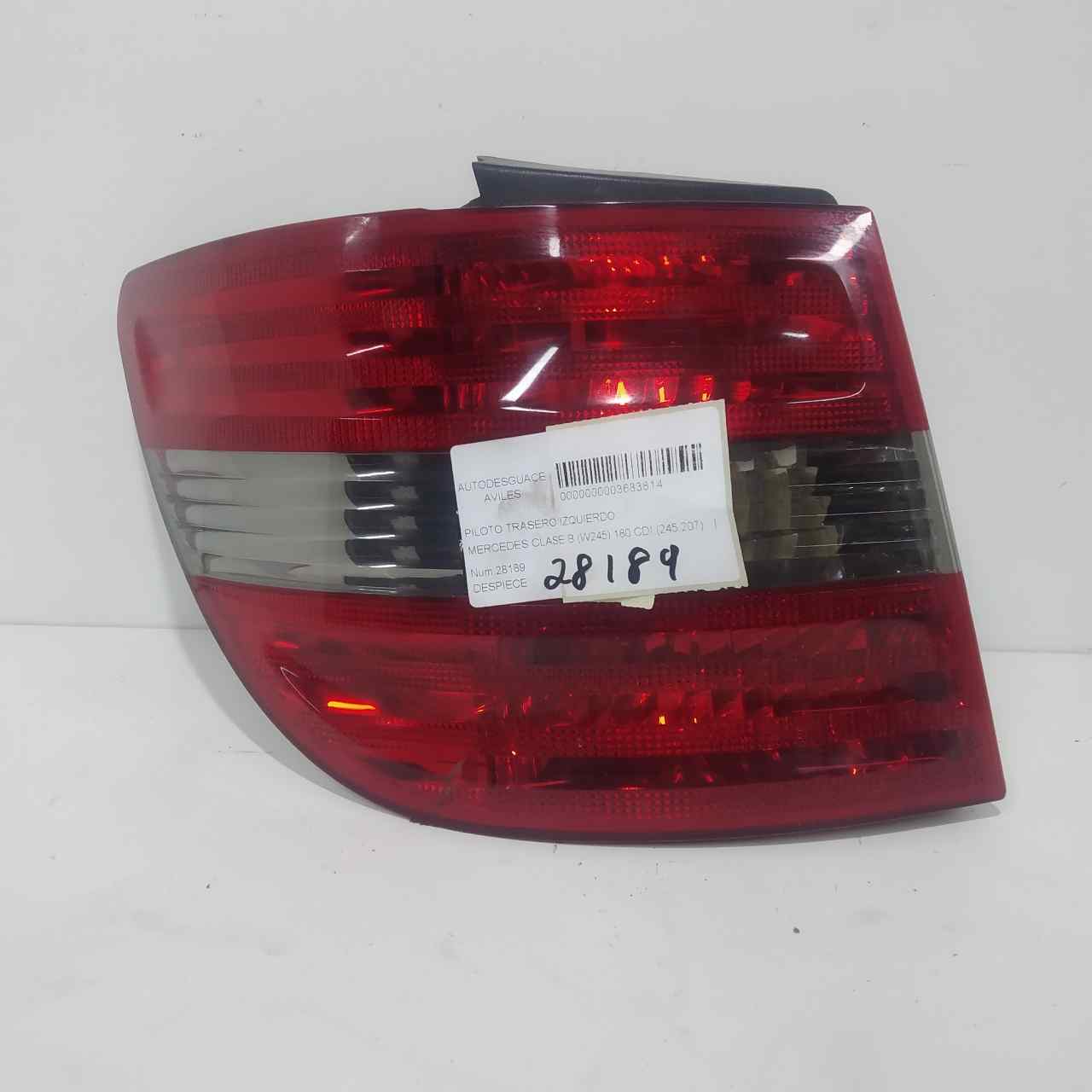 MERCEDES-BENZ B-Class W245 (2005-2011) Vasen takavalo A1698202564 25108481