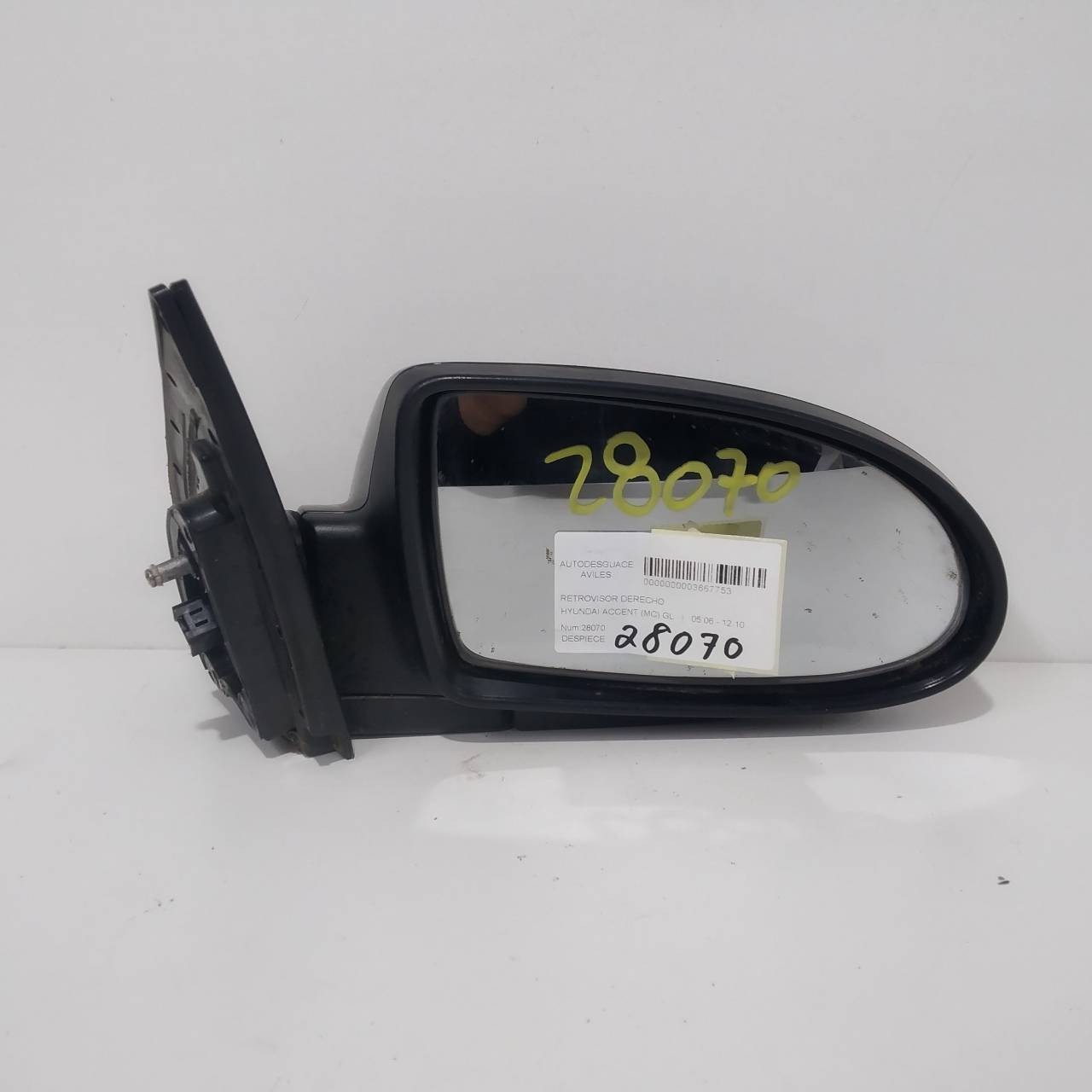 HYUNDAI Accent MC (2006-2011) Right Side Wing Mirror 23892058