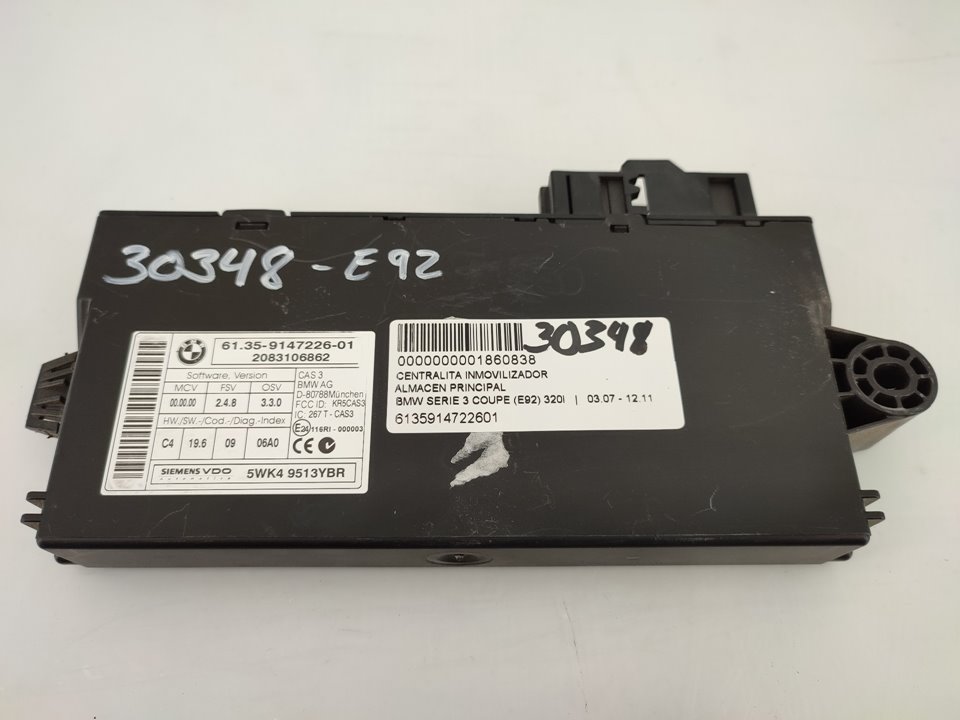 BMW 3 Series E90/E91/E92/E93 (2004-2013) Immobiliser control unit 6135914722601 18921965