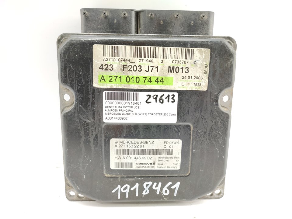 MERCEDES-BENZ SLK-Class R171 (2004-2011) Engine Control Unit ECU A0014466902 18951687