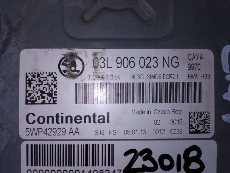 SKODA Octavia 1 generation (1996-2010) Moottorin ohjausyksikkö ECU 03L906023NG 18834993