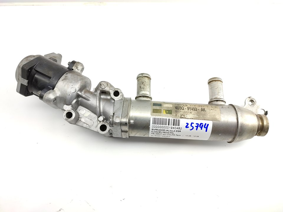 PEUGEOT 407 1 generation (2004-2010) EGR Cooler 4U3Q9Y493AK 18967391