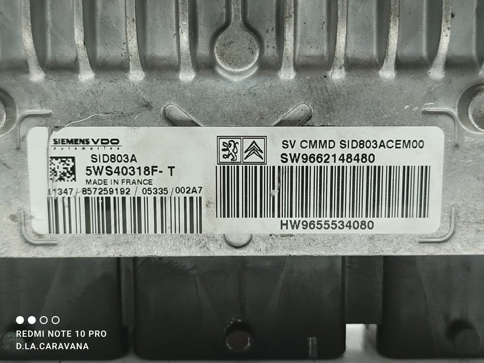 CITROËN C5 1 generation (2001-2008) Блок за управление на двигателя ECU 9655534080 25019078