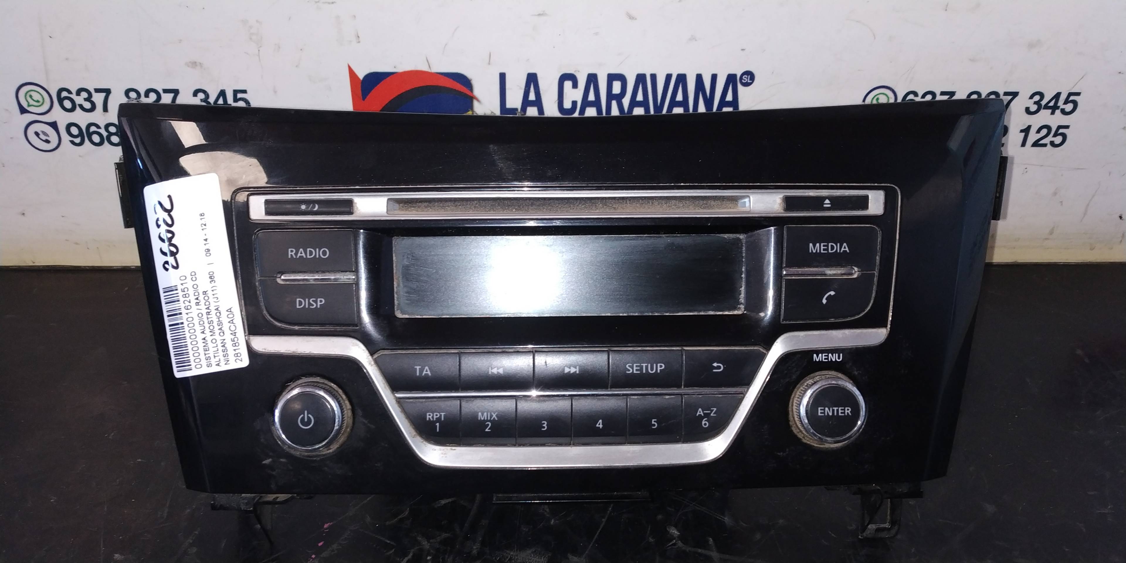 NISSAN Qashqai 2 generation (2013-2023) Lecteur de musique sans GPS 281854CA0A 18864380