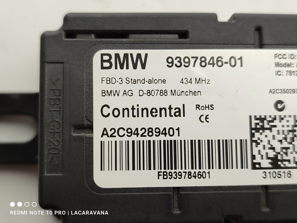 BMW 1 Series F20/F21 (2011-2020) Andre kontrollenheter 939784601 18977813