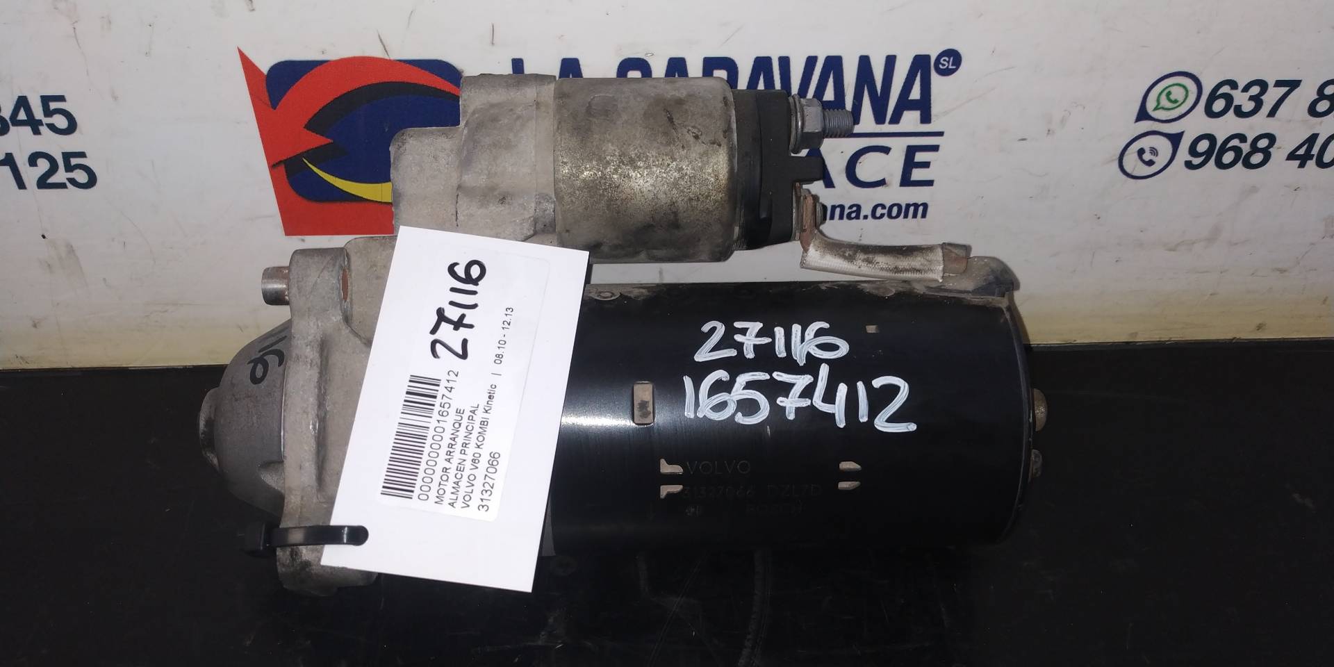 VOLVO V60 1 generation (2010-2020) Starter Motor 31327066 18870698