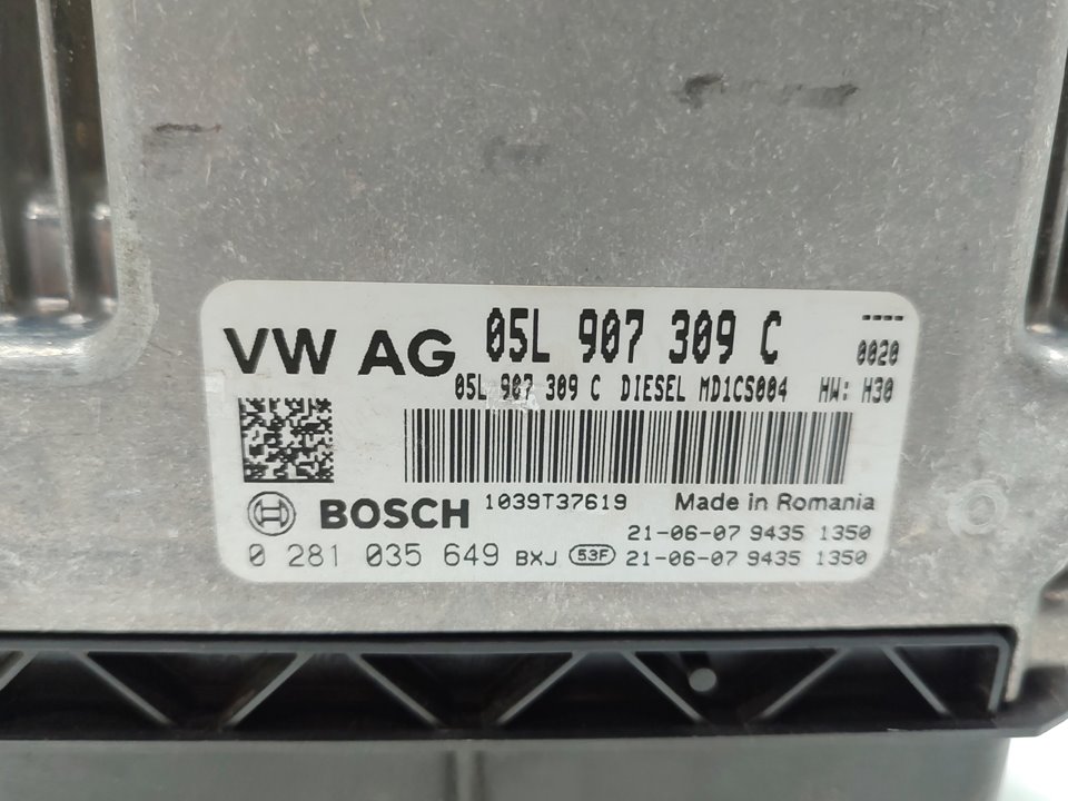 VOLKSWAGEN Caddy 4 generation (2015-2020) Engine Control Unit ECU 05L907309C 25019356