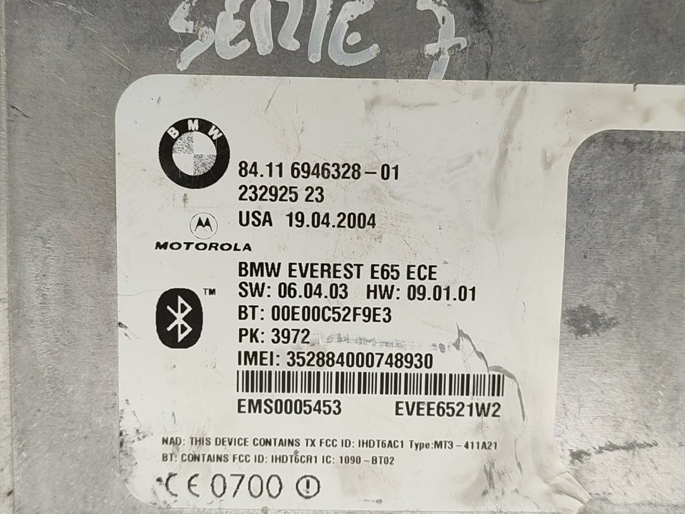 BMW 7 Series E65/E66 (2001-2008) Άλλες Μονάδες Ελέγχου 84116946328 25028515