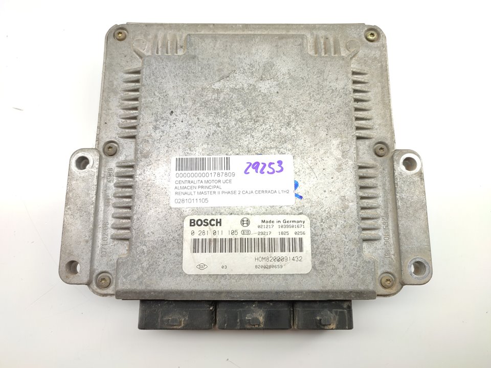 RENAULT Master 2 generation (1997-2010) Блок за управление на двигателя ECU 0281011105 25018464