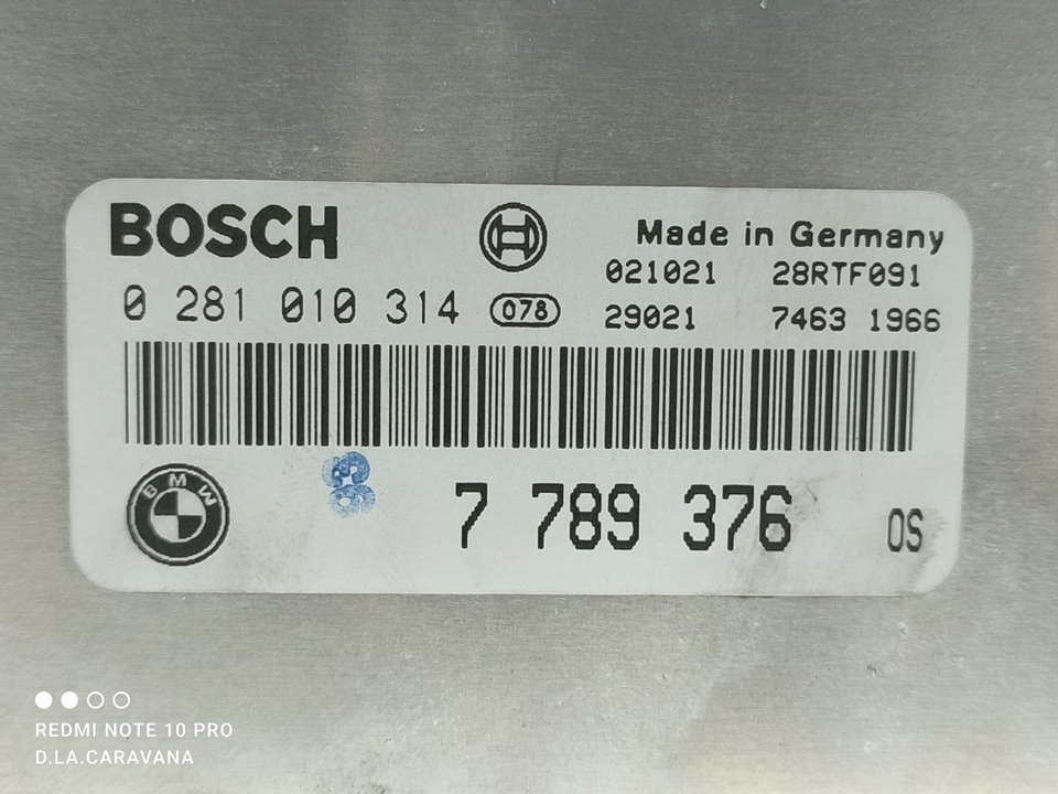 BMW 5 Series E39 (1995-2004) Moottorin ohjausyksikkö ECU 0281010314 23770448