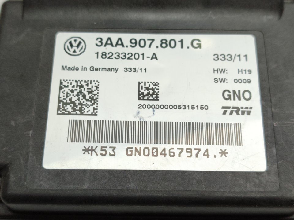 VOLKSWAGEN Passat B7 (2010-2015) Другие блоки управления 3AA907801G 25020760