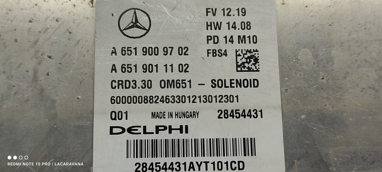 MERCEDES-BENZ CLA-Class C117 (2013-2016) Calculateur d'unité de commande du moteur A6519009702 18940792