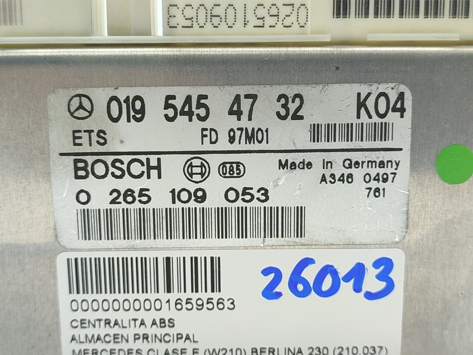 MERCEDES-BENZ E-Class W210 (1995-2002) Абс блок 0195454732 18870947