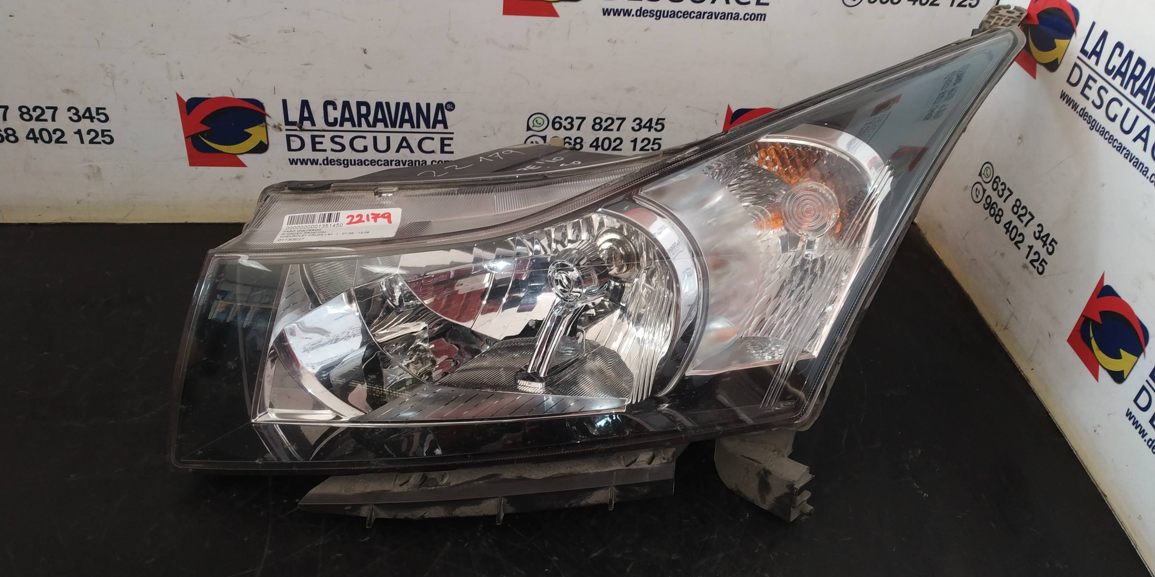 CHEVROLET Cruze 1 generation (2009-2015) Front Left Headlight 01130E27 18824647