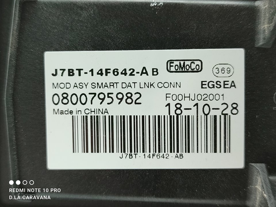 FORD Ka 2 generation (2008-2020) Andra styrenheter J7BT14F642AB 25019007