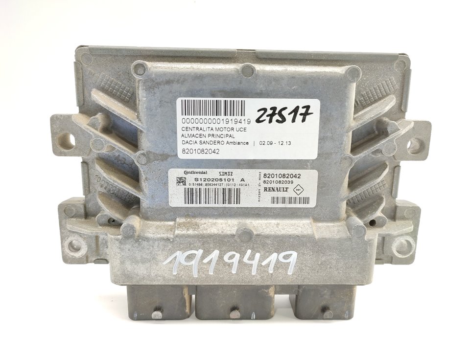 DACIA Sandero 1 generation (2008-2012) Calculateur d'unité de commande du moteur 8201082042 23769223