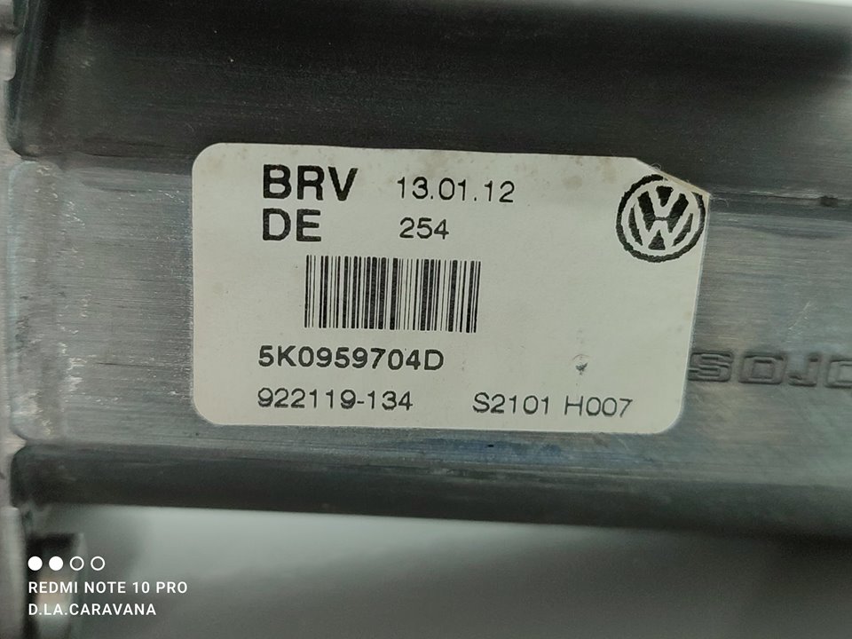 VOLKSWAGEN Golf 6 generation (2008-2015) Rear Right Door Window Control Motor 5K0959704D 25036416