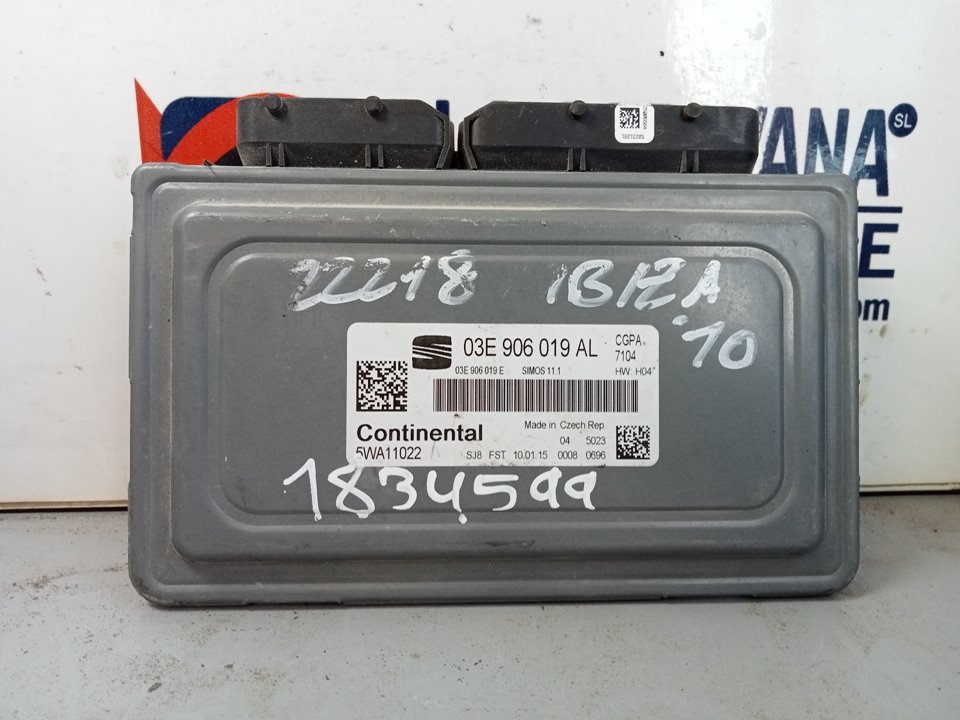 SEAT Ibiza 4 generation (2008-2017) Moottorin ohjausyksikkö ECU 03E906019AL 18912181