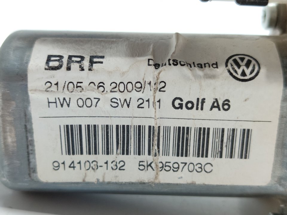 VOLKSWAGEN Golf 6 generation (2008-2015) Bal hátsó ajtó ablakvezérlő motorja 5K0959703C 25020966