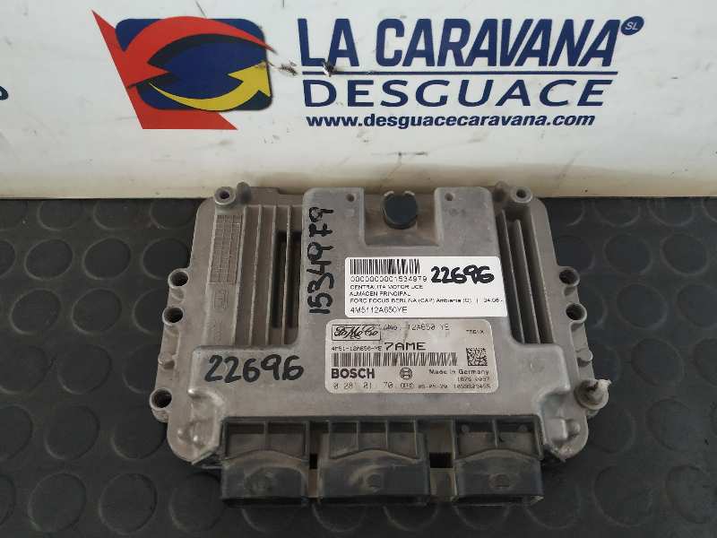 FORD Focus 2 generation (2004-2011) Moottorin ohjausyksikkö ECU 4M5112A650YE 18850782