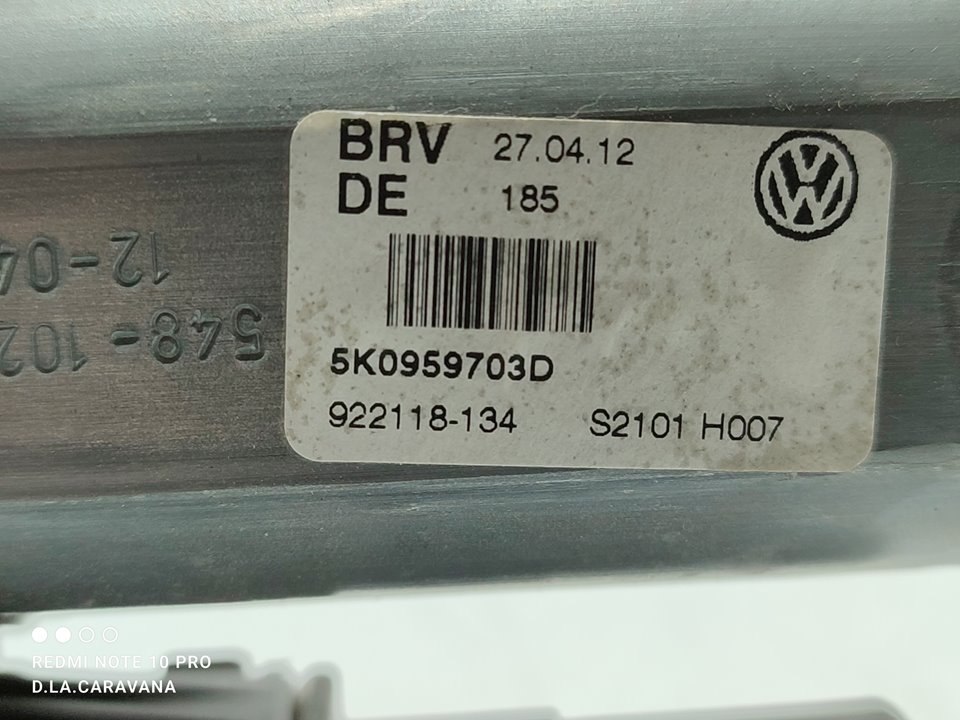 CHEVROLET Golf 6 generation (2008-2015) Galinių kairių durų stiklo pakelėjo varikliukas 5K0959703D 25019578