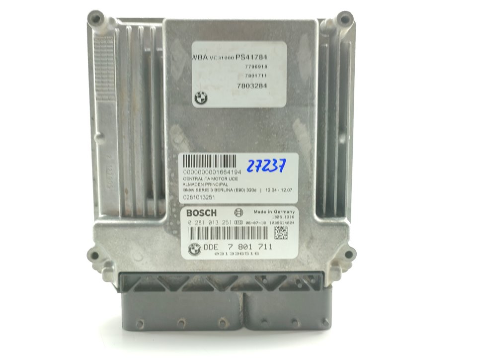 BMW 3 Series E90/E91/E92/E93 (2004-2013) Motorkontrolenhed ECU 0281013251 22639427