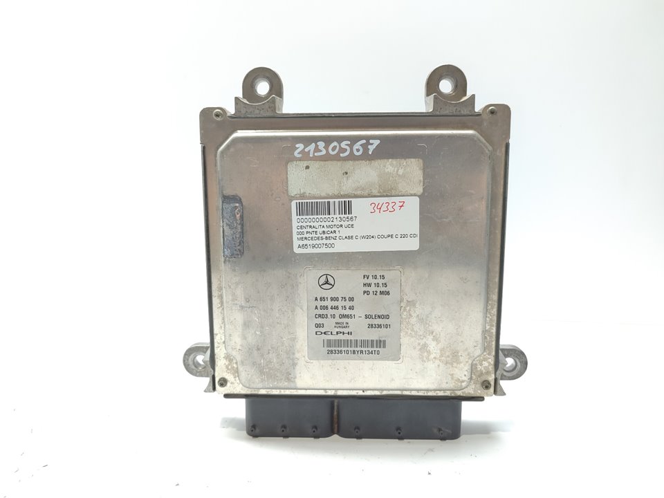 MERCEDES-BENZ C-Class W204/S204/C204 (2004-2015) Motorkontrolenhed ECU A6519007500 25790782