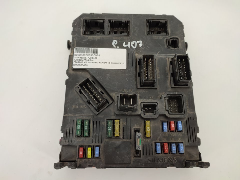 PEUGEOT 407 1 generation (2004-2010) Fuse Box 9655708480 18979298