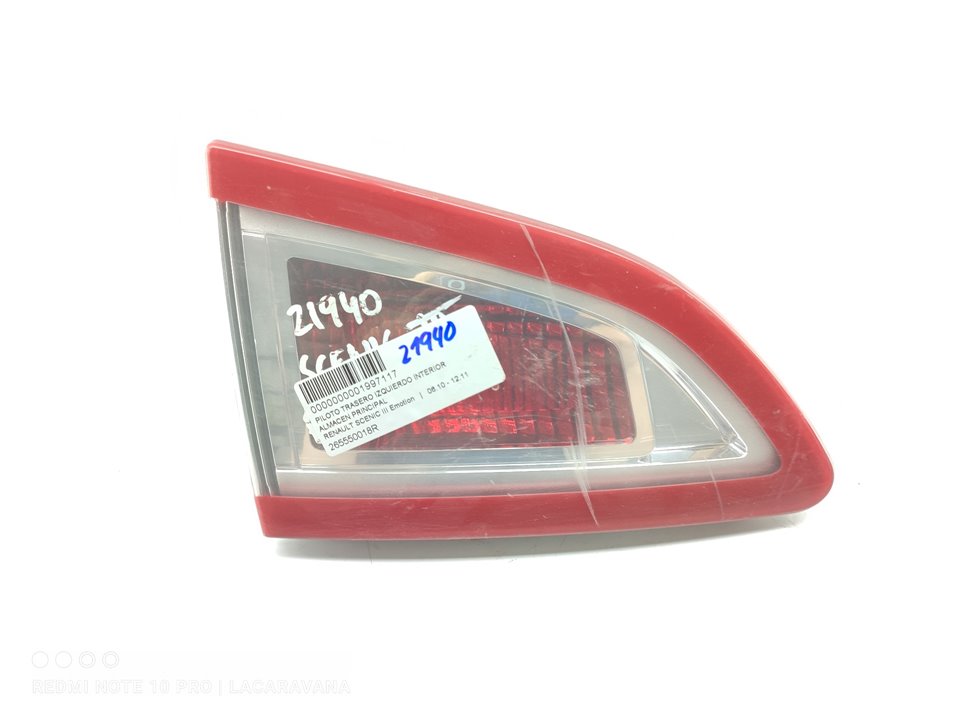 RENAULT Scenic 3 generation (2009-2015) Rear Left Taillight 265550018R 23780499