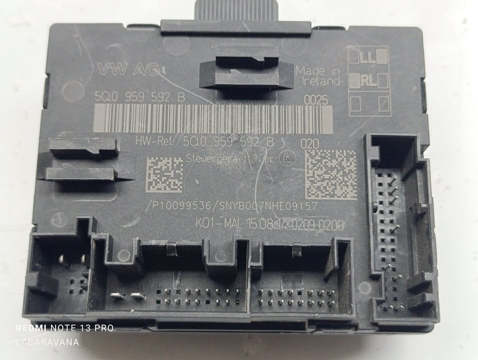 VOLKSWAGEN Golf 7 generation (2012-2024) Kiti valdymo blokai 5Q0959592B 26587707