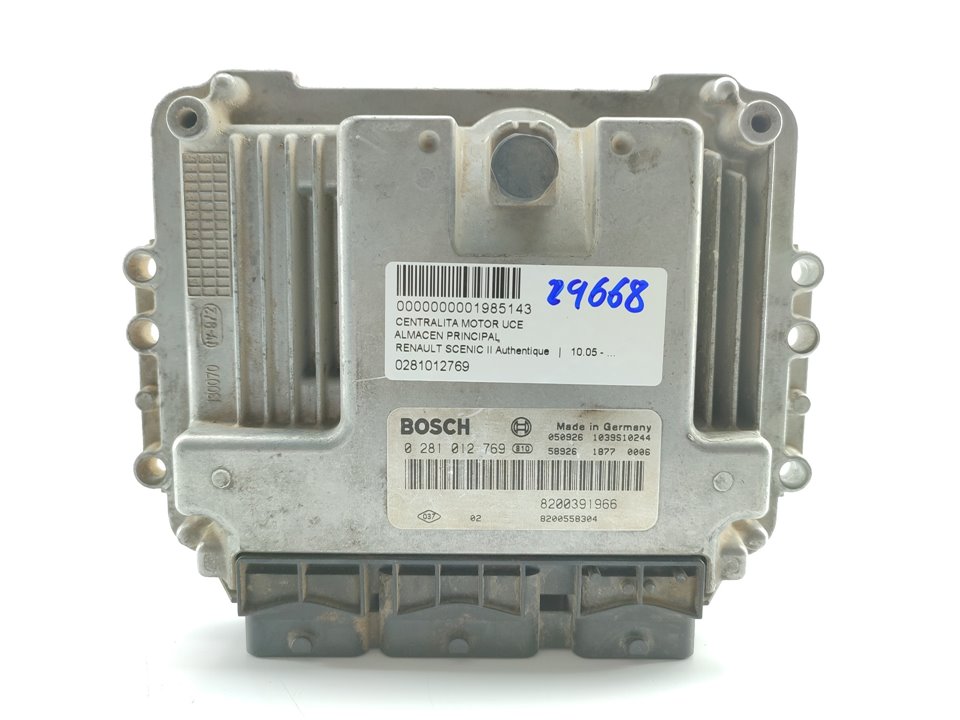 RENAULT Scenic 2 generation (2003-2010) Engine Control Unit ECU 0281012769 24390822