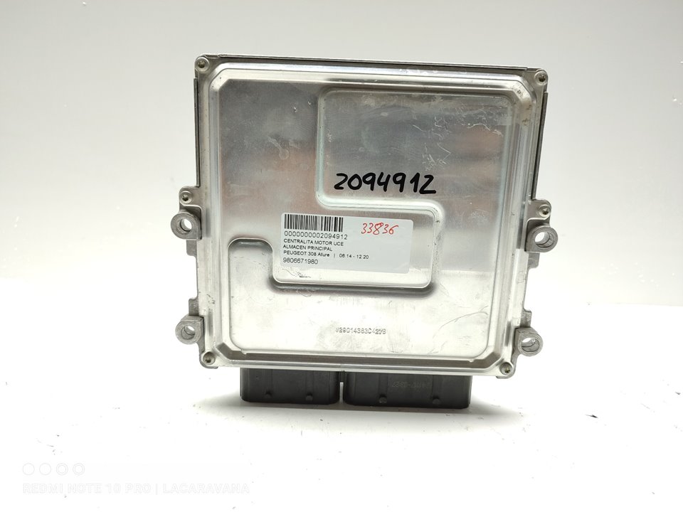 PEUGEOT 308 T9 (2013-2021) Блок керування двигуном ECU 9806671980 25042677