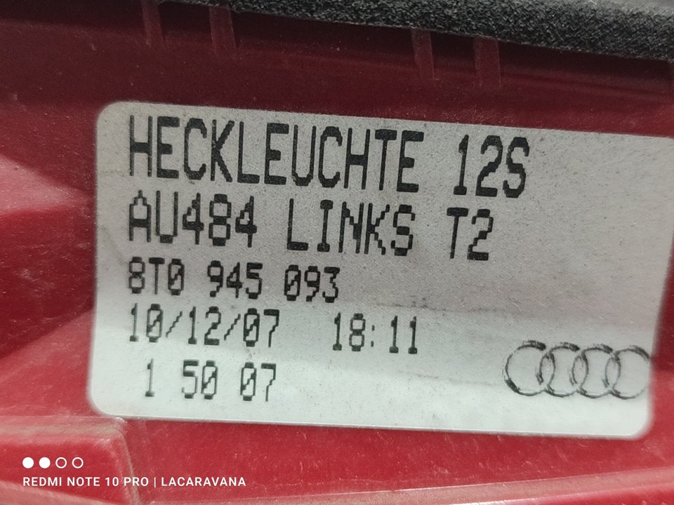 AUDI A5 8T (2007-2016) Bal hátsó lámpa 8T0945093 23773539