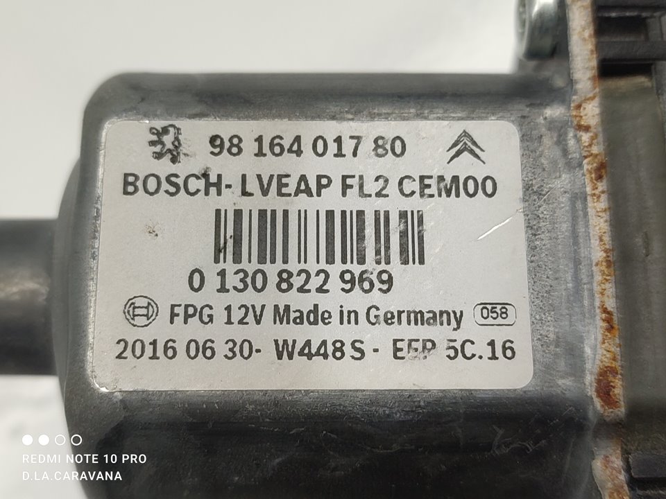 PEUGEOT 2008 1 generation (2013-2020) Front Left Door Window Regulator 9816402180 23788398