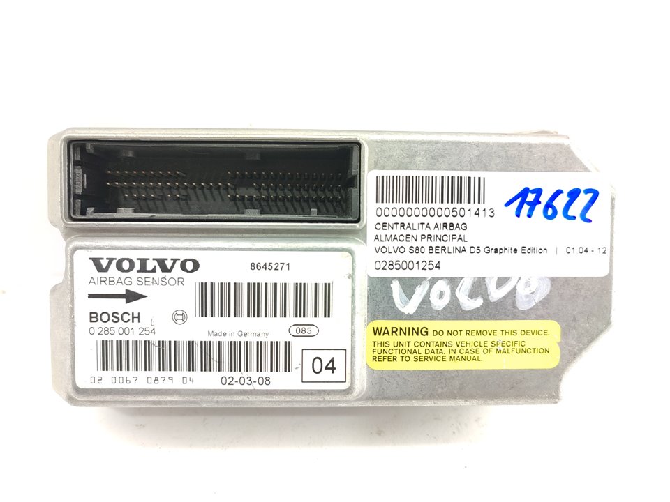 VOLVO S80 1 generation (1998-2006) Unité de contrôle SRS 0285001254 18810890