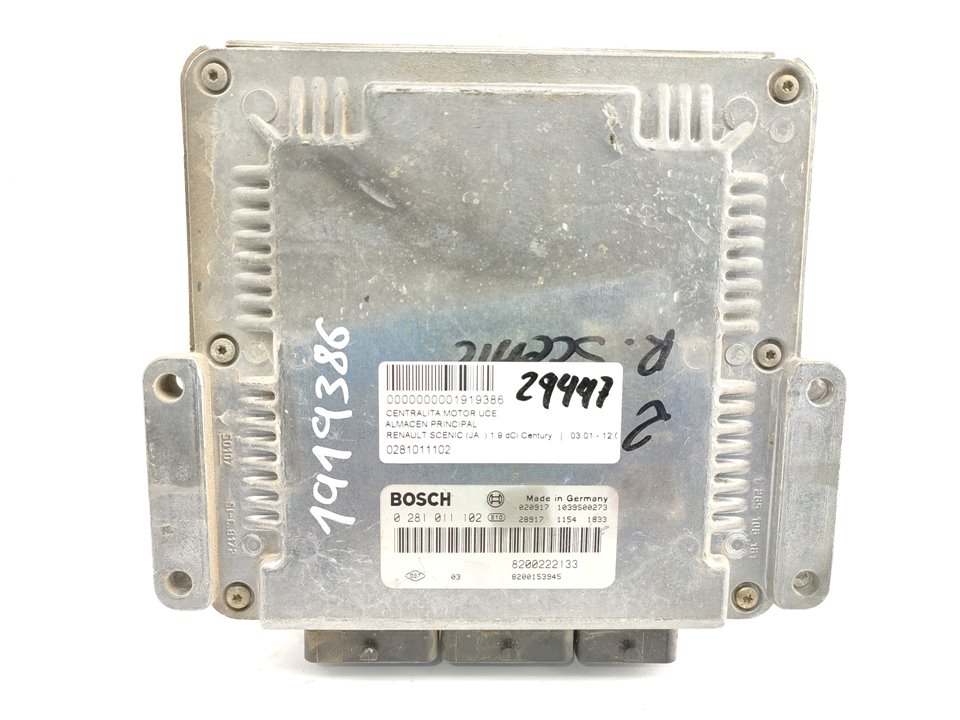 CITROËN Scenic 1 generation (1996-2003) Engine Control Unit ECU 0281011102 18950276